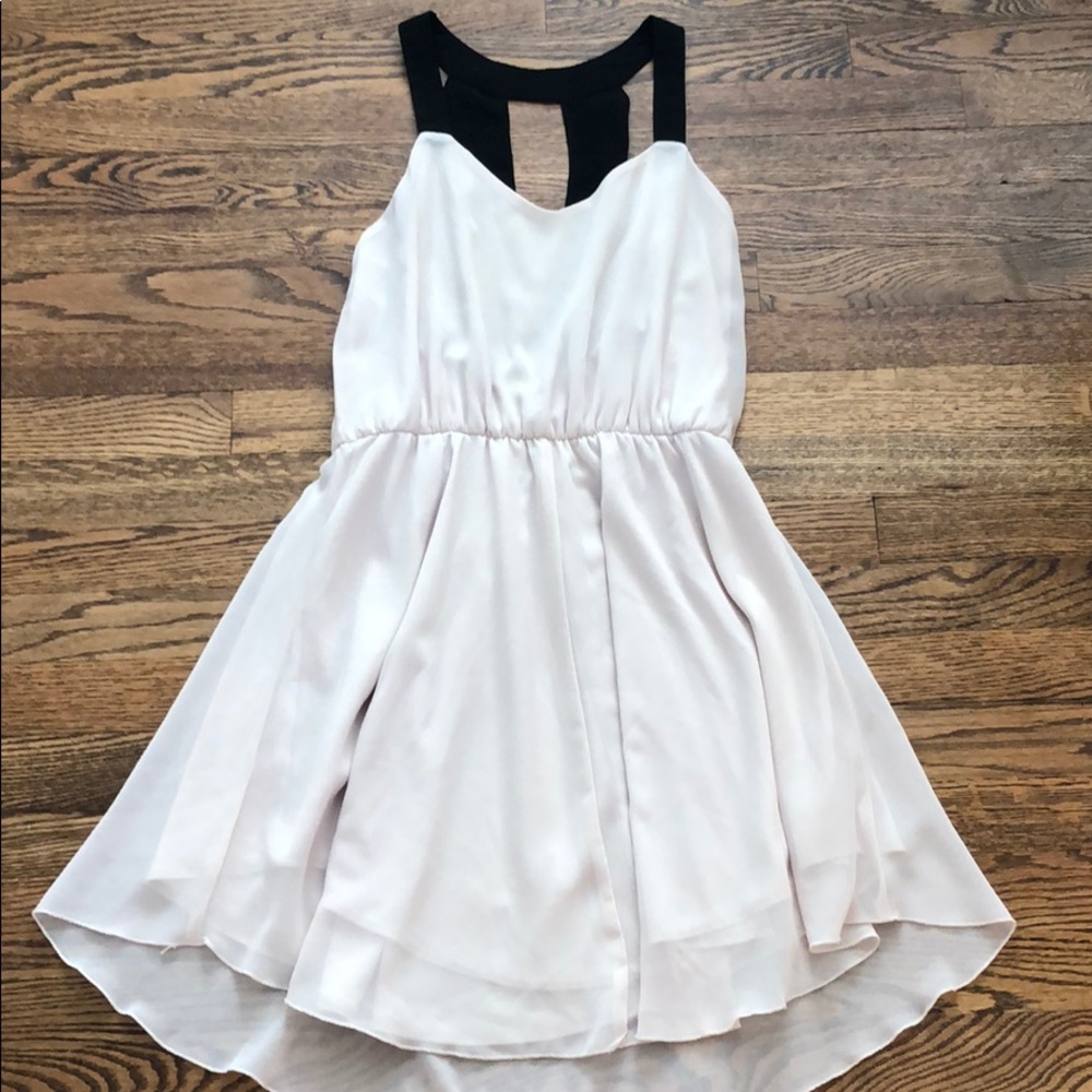 Simple black and white dress